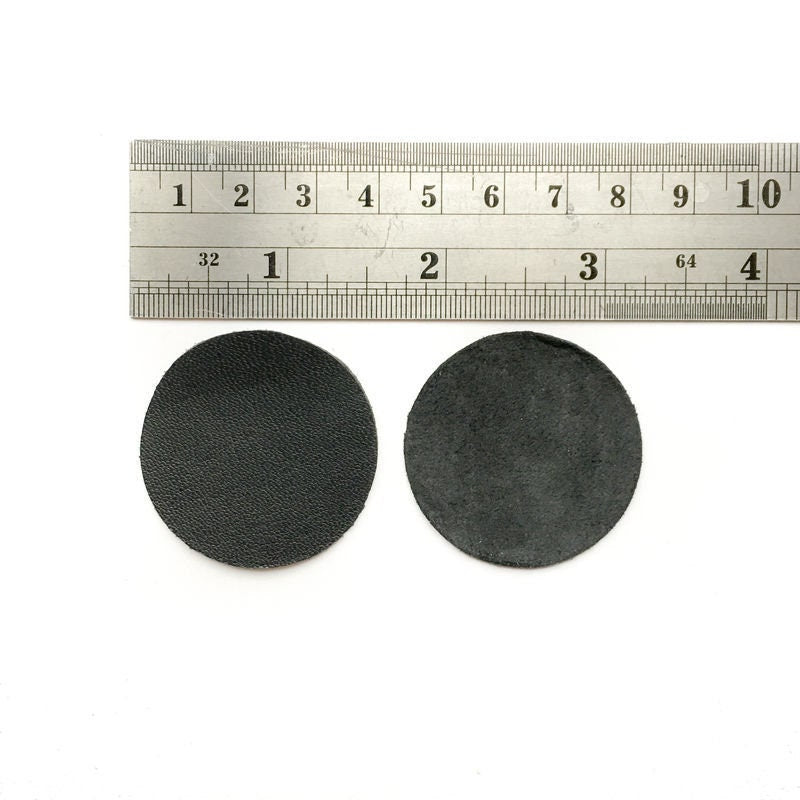 Black Genuine Lambskin Circles / 4 sizes / 30 Pcs Per Pack