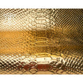 Gold Lambskin Leather With Snake Print 0.9mm/2.25oz / GOLD SNAKE 1042