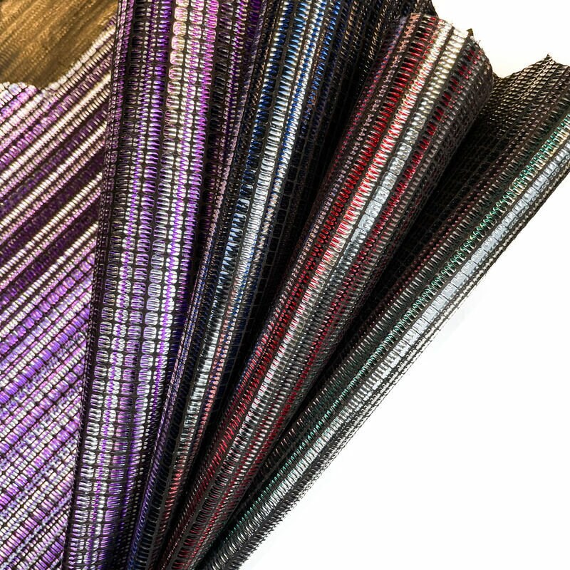 Metallic Stripe Lambskin / Choose Your Color, 0.9 mm/2.25oz / METALLIC LINE MIX 1303