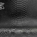 Black Snakeskin Lambskin Leather 0.8mm/2oz / BLACK SNAKE 598