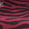 Soft Dark Red Zebra Print Lambskin 0.7-1.2mm/1.75-3oz / RED ZEBRA1446
