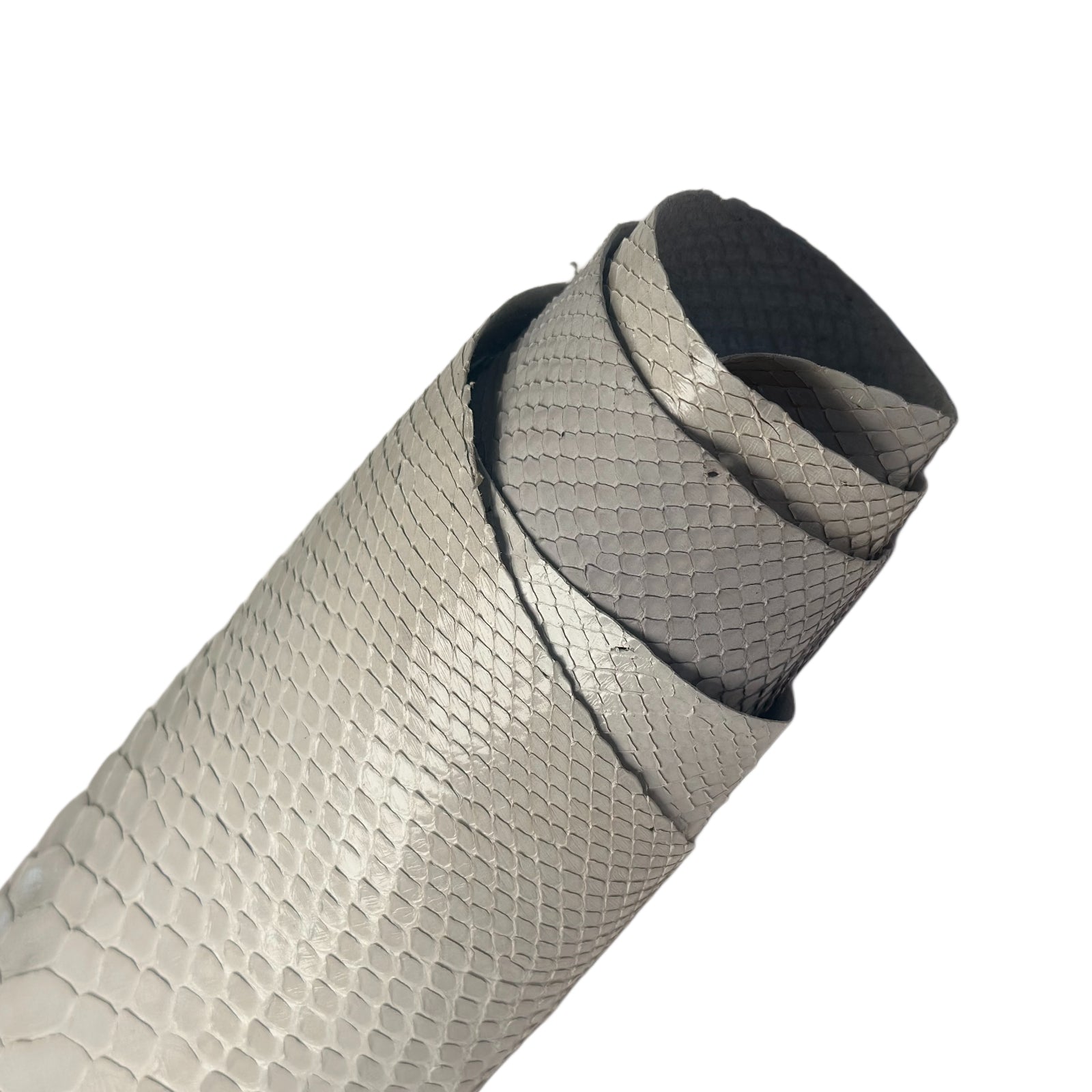 White Python Leather Scraps Real Snake Skin Pieces 0.3-0.6 mm (0.75-1.5 oz)