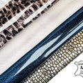 Exclusive Patent Printed Animal Embossed Metallic Lambskin Bundle of 4 Hides 0.9-1.1mm/2.25-2.75oz