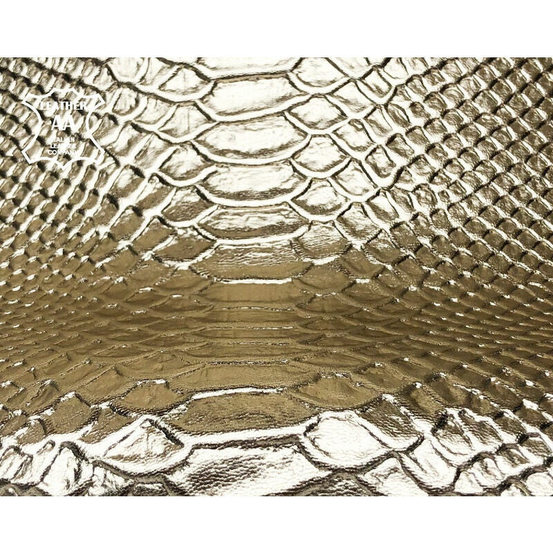 Light Gold Lambskin Leather With Print 1.5mm/3.75oz LIGHT GOLD SNAKE 890