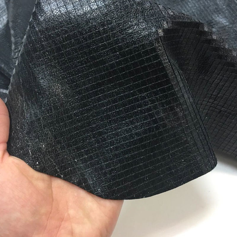 Black Textured Lambskin 0.5mm/1.25oz / PLAID BLACK 793