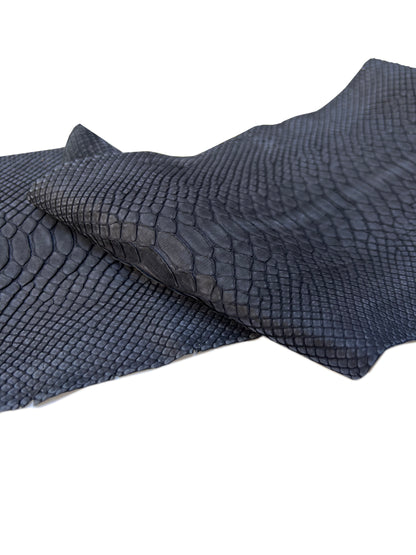 Genuine Black Python Skin Sheets Dark Real Snake Leather Sheets