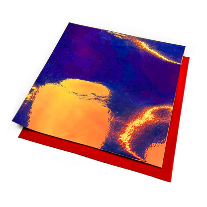 Holographic Shiny Lambskin Sheets Metallic Mirror Leater Pieces RED HOLO 1467 1mm/ 2.5oz