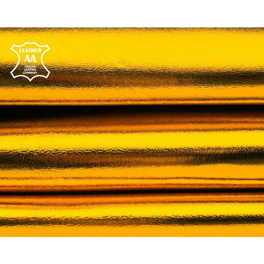 Yellow Metallic Lambskin Hides 0.8mm/2oz /  YELLOW GOLD 959