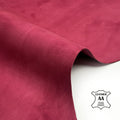 Red Suede Lambskin Leather 0.7mm // 1.75 oz Velvet Bloom 1727