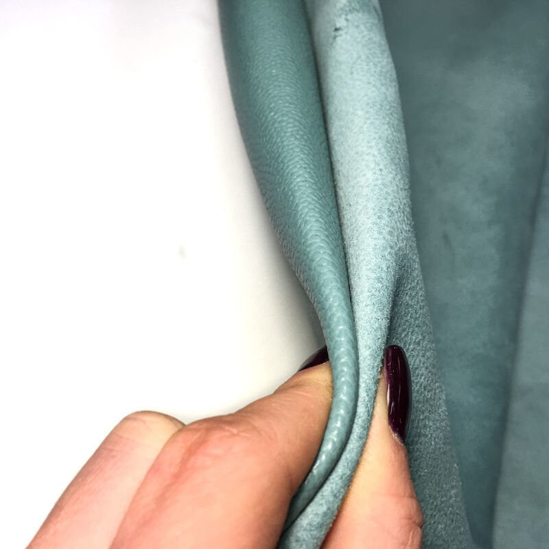 Pastel Green Lambskin With Texture 1.0mm/2.5oz / OIL BLUE 865