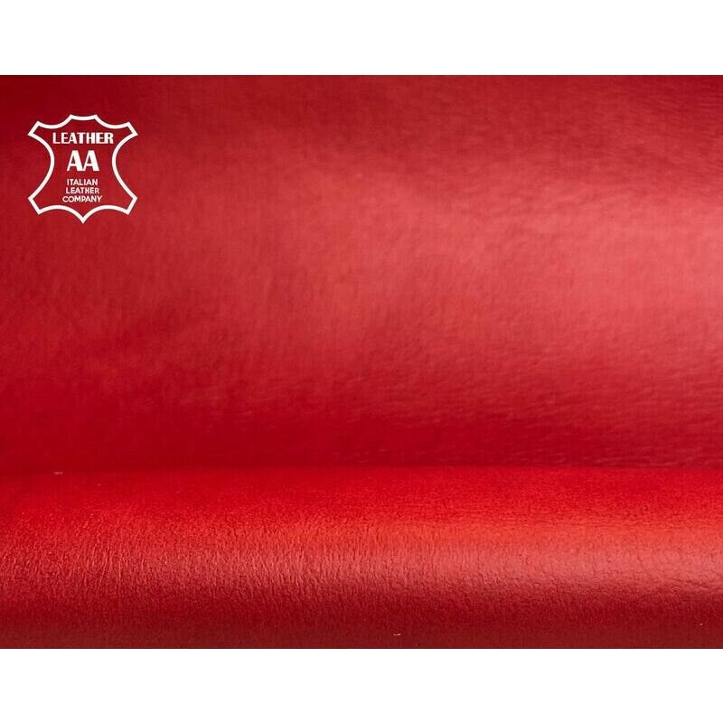 Bright Red Lambskin Leather 0.9mm/2.25oz / DOUBLE SIDED SALSA 1349