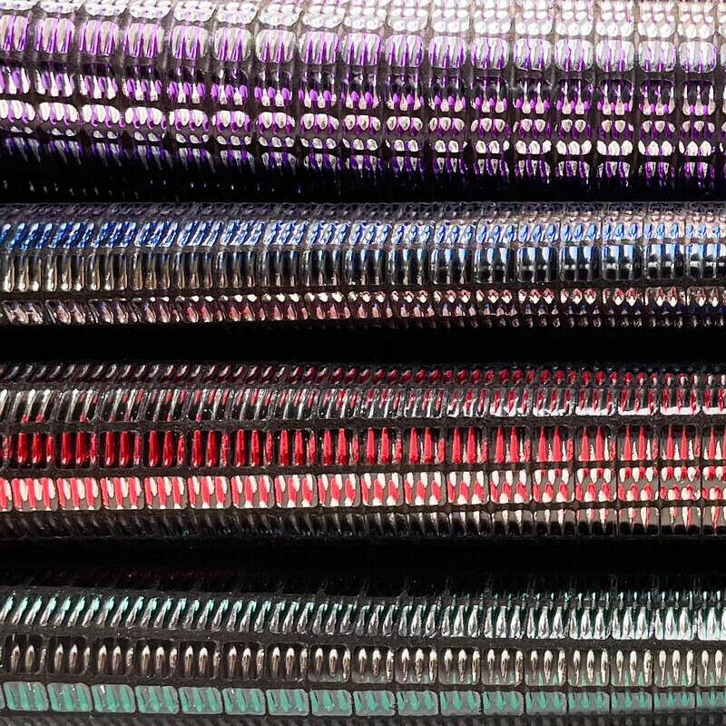 Metallic Stripe Lambskin / Choose Your Color, 0.9 mm/2.25oz / METALLIC LINE MIX 1303