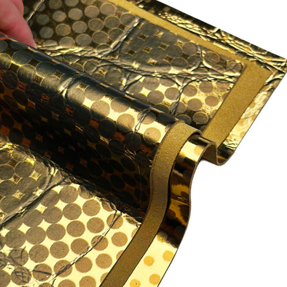 Shiny Gold Foil Dotted Lambskin Leather Sheets 0.8mm//2ozDOTTED GOLD 1654