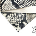 Black & Cream White Lambskin Sheets With Print 1.2mm/3oz / CREAM SNAKE 965