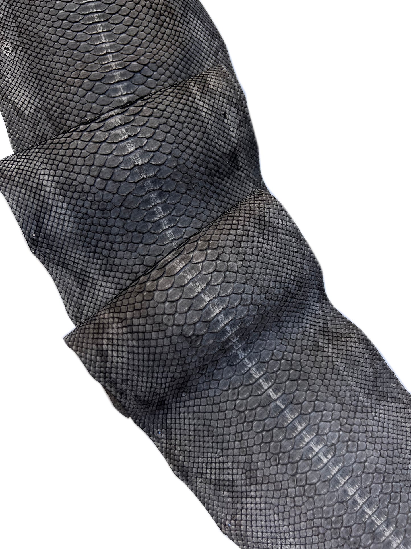 Genuine Gray Python Skin Sheets // Choose Your Size // Dark Gray Real Snake Leather Sheets