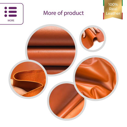 Brick Orange Lambskin Leather 0.9mm/2.25oz / AUTUMN GLAZE 999