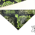 Neon Green Lambskin Sheets With Print 1.0mm/2.5oz / KIWI SNAKE 978