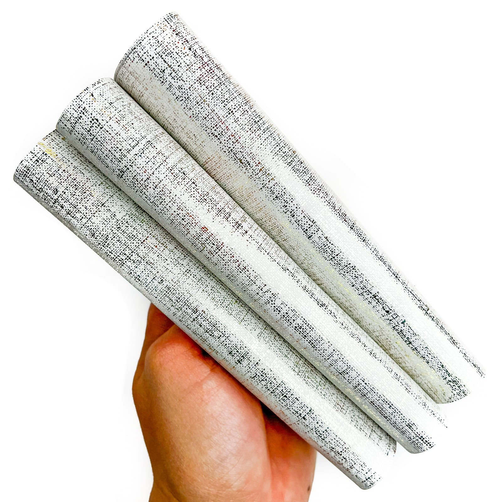 Off White  Silver Metallic Lambskin Sheets CHRISTMAS LIGHTS 1479 / 0.5mm/2.25oz