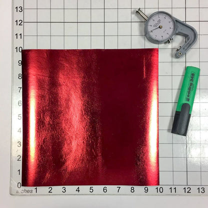 Red Metallic Lambskin Sheets 2oz/0.8mm / RUBY RED