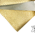 Gold Rhombus Print Lambskin Sheets  0.8mm/2oz / GOLDEN RHOMBUS 1028