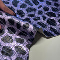 Metallic Purple Lambskin Leather With Emboosed Crocodile Print 1mm/2.5oz