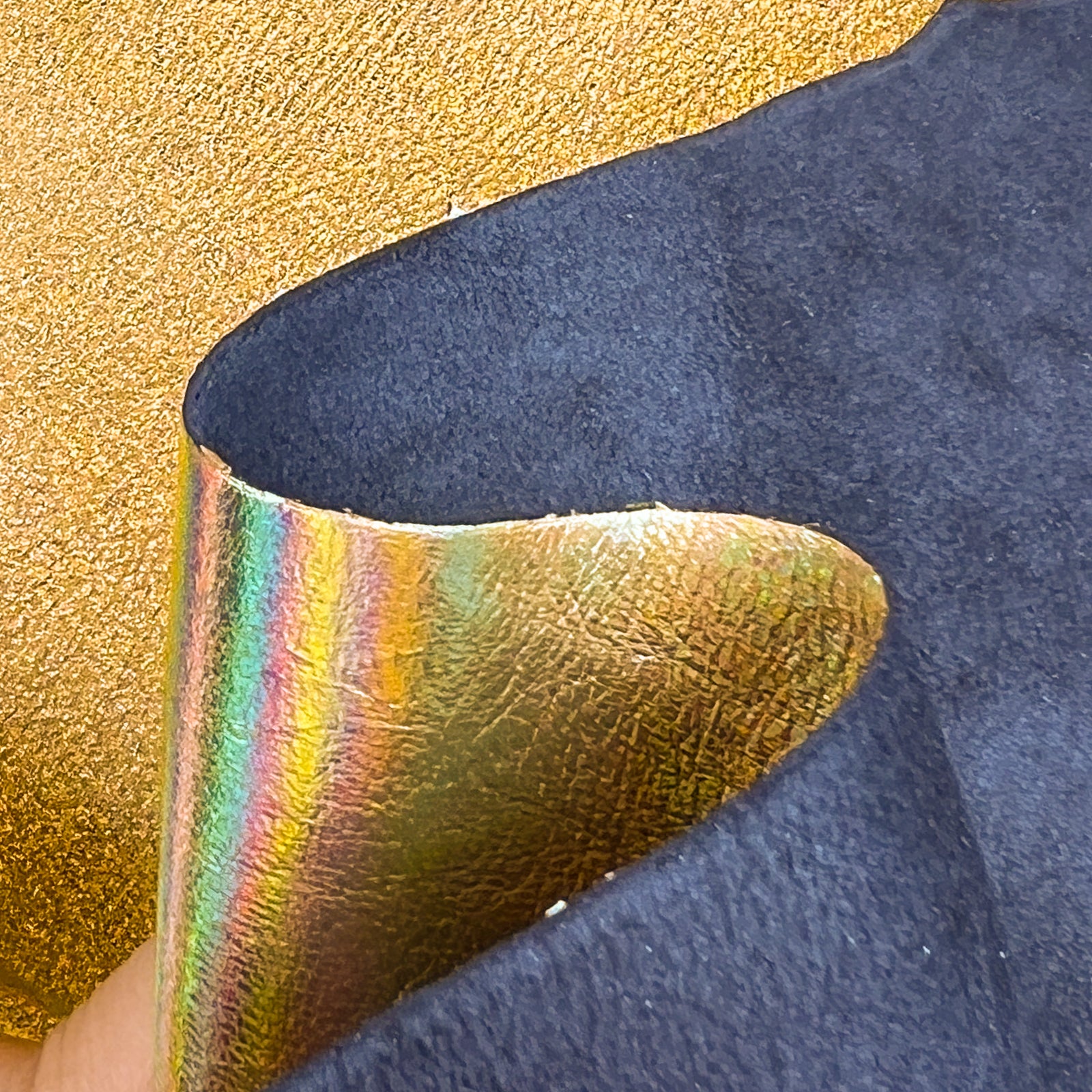 Yellow Gold With Holographic Shine Lambskin  0.8mm/2oz / 1442
