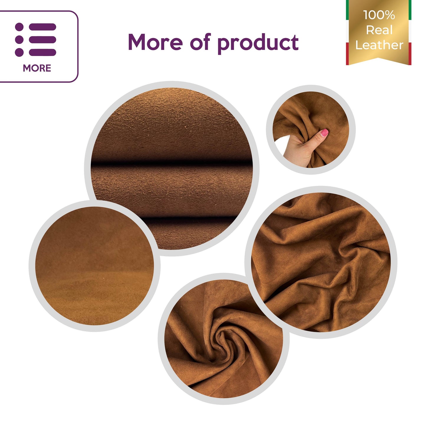 Brown Soft Suede Lambskin 0.5mm/1.25oz / COCOA BROWN 1176