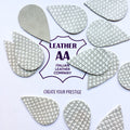 4 pcs Leather Earring Teardrop Blanks Silver & White