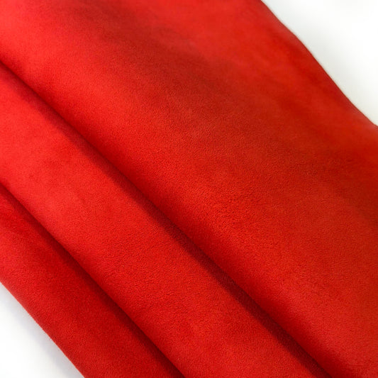Soft Red Lambskin Suede Leather 1.1-1.2mm//2.75-3oz RED SUEDE 1585