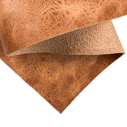 Light Brown Vintage Calf Veg Leather Sheets With Texture 1.6-1.8mm / VINTAGE VEG TAN 1454