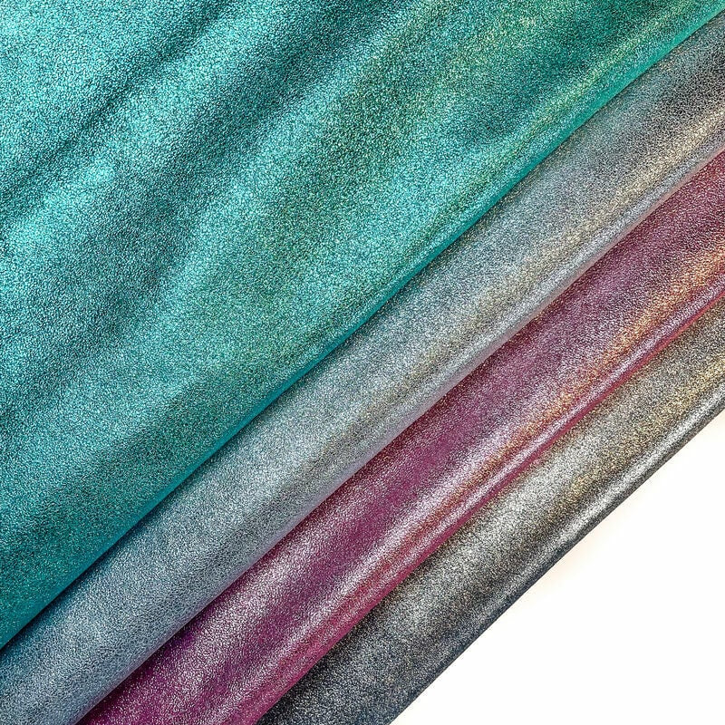Shiny Glitter Lambskin Leather 0.7-1.0mm / FIREWORK SPARKLES 1382