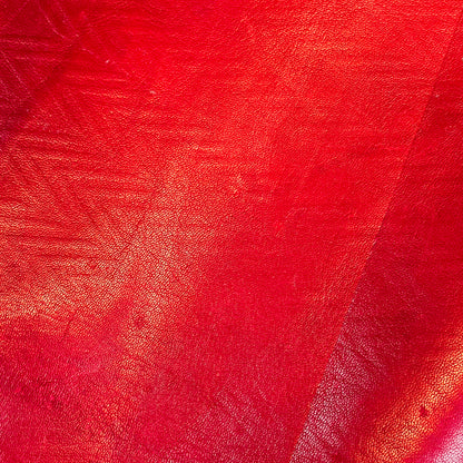 Holographic Leather With Zig Zag Print Yellow Red Orange Metallic RED HOLO Zig Zag 1456 1.9mm/4.5oz
