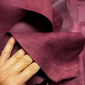 1.2 kg / 2.65 lbs Dark Red Burgundy Sheepskin Leather Scrap Pack