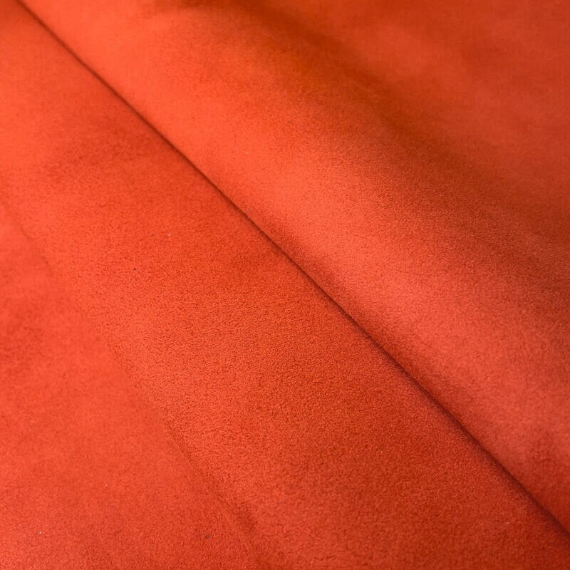 Pumpkin Orange Suede Lambskin Leather 0.9mm//2.25oz Pureed Pumpkin 1054