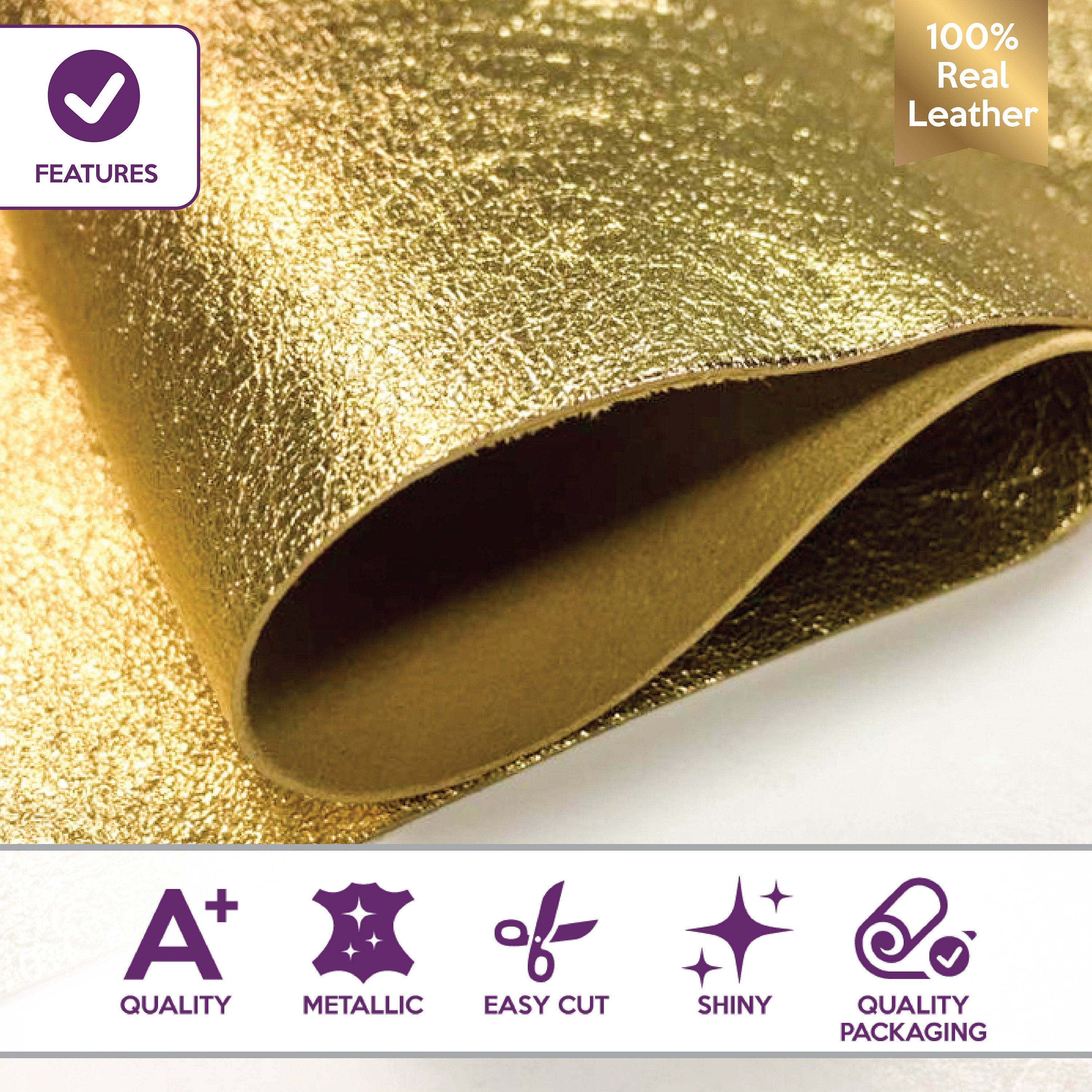Shiny Gold Lambskin Sheets 0.9mm/2.25oz / PURE GOLD 569