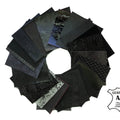 Mix Of Black 5x5in Genuine Leather Scraps 4 or 8 Pieces