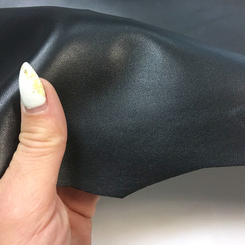 Black Lambskin Leather  2.5oz/1.0mm / ONYX BLACK 827