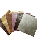 Metallic Lambskin 5x5in Scraps 6 pcs - Silver, Gold, Bronze, Pink / 0.7-1.0 mm/1.75-2.5oz