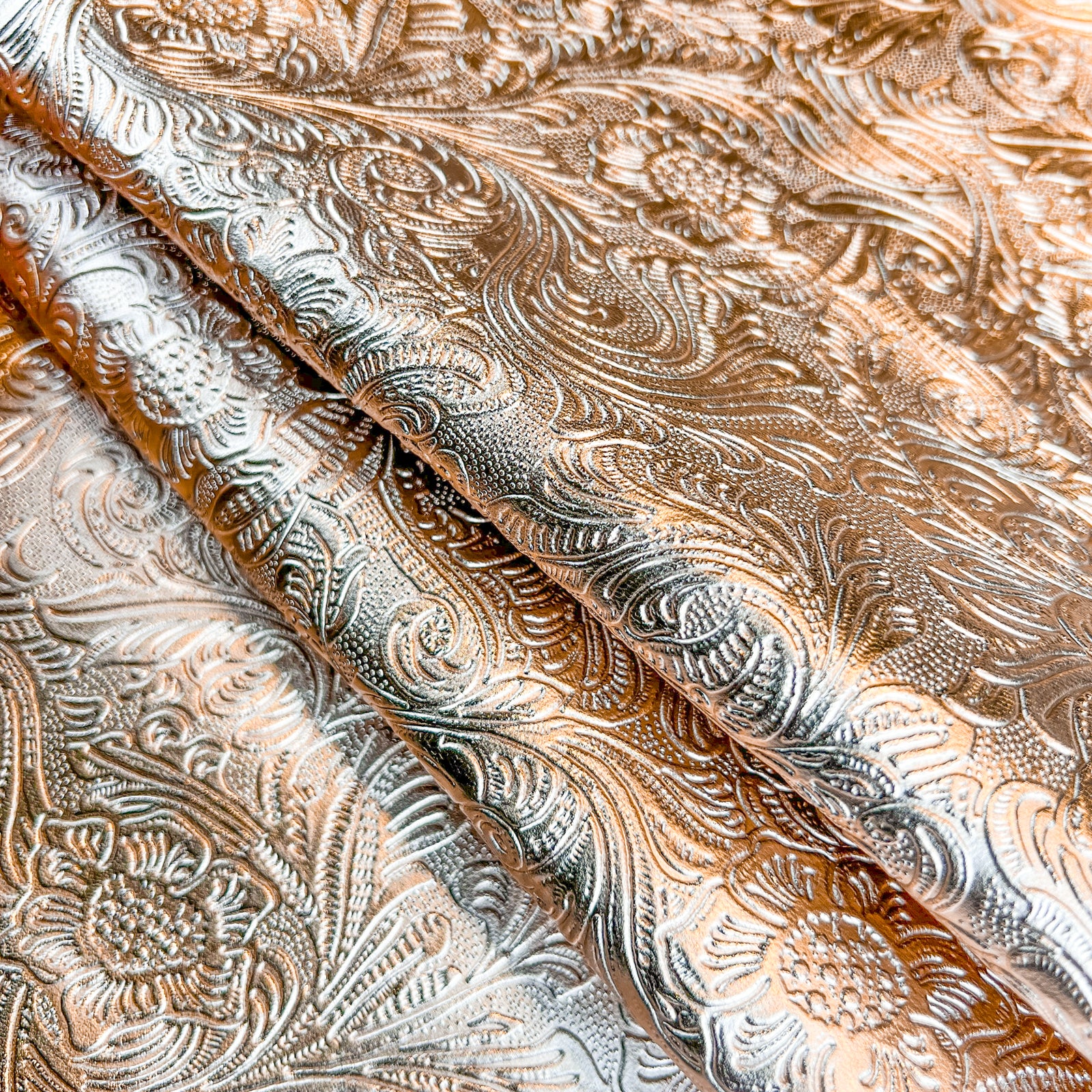 Metallic Rose Gold Lambskin 1mm/2.5oz FLORAL ROSE 1511