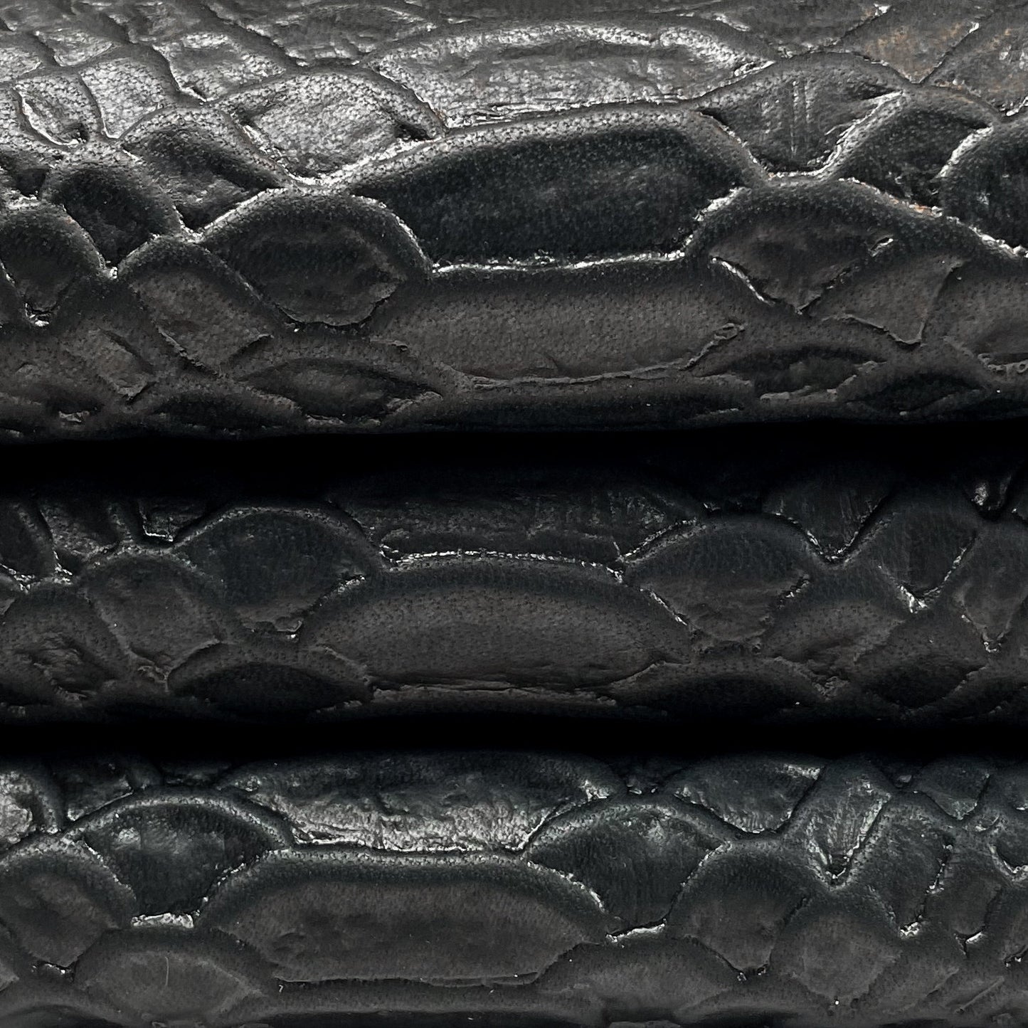 Black Snakeskin Lambskin Leather 0.8mm/2oz / BLACK SNAKE 598