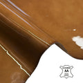Rust Patent Lambskin Leather Glossy Skin Khaki Brown 0.9-1.0mm (2.25-2.5oz) RUSTY 1721