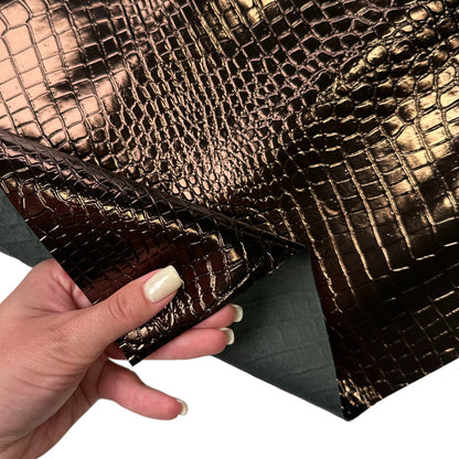 Metallic Bronze Lambskin Leather Sheets 1.1mm//2.75oz Chocholate 1662