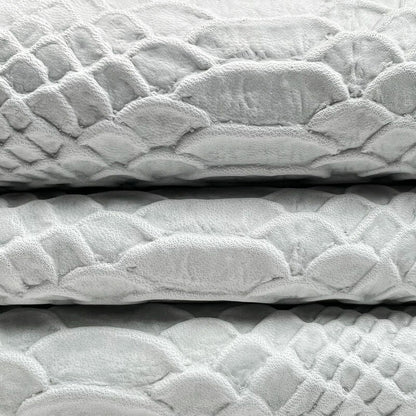 White Grayish Lambskin Leather With Snake Print 1.1mm//2.75oz Brich Snake 1187