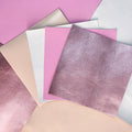 Pastel Pink  Lambskin Sheet Set for Crafts 4 Pieces
