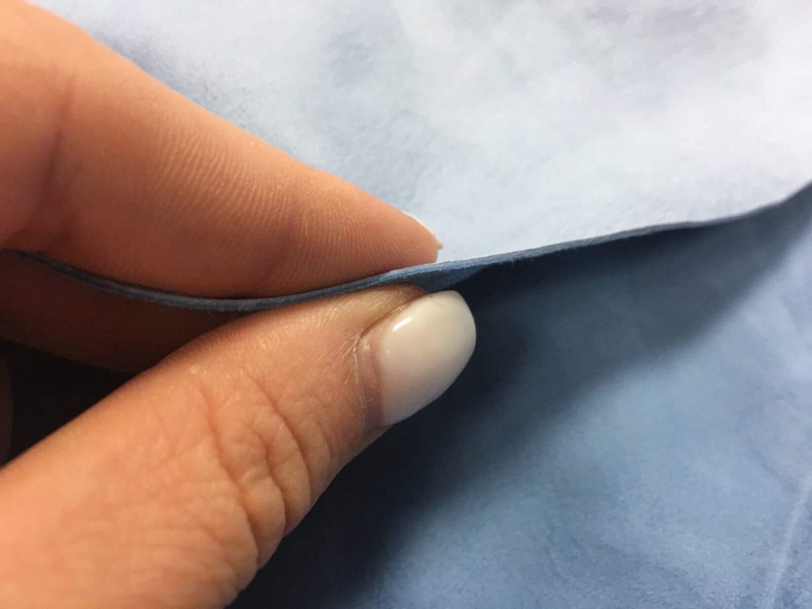 Blue Suede Lambskin 0.7 mm/ 1.75 oz DUSK BLUE 668