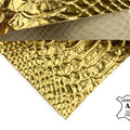 Gold Snake Print Lambskin Sheets 0.8mm/2oz / GOLD SNAKE 1042