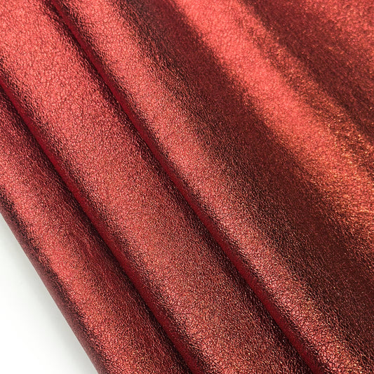 Metallic Red Lambskin Leather 1.2mm//3oz Red Metallic 1651