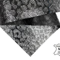 Shiny Black Silver Lambskin Sheets With Print 0.7mm/1.75oz / BLACK LEOPARD 1094