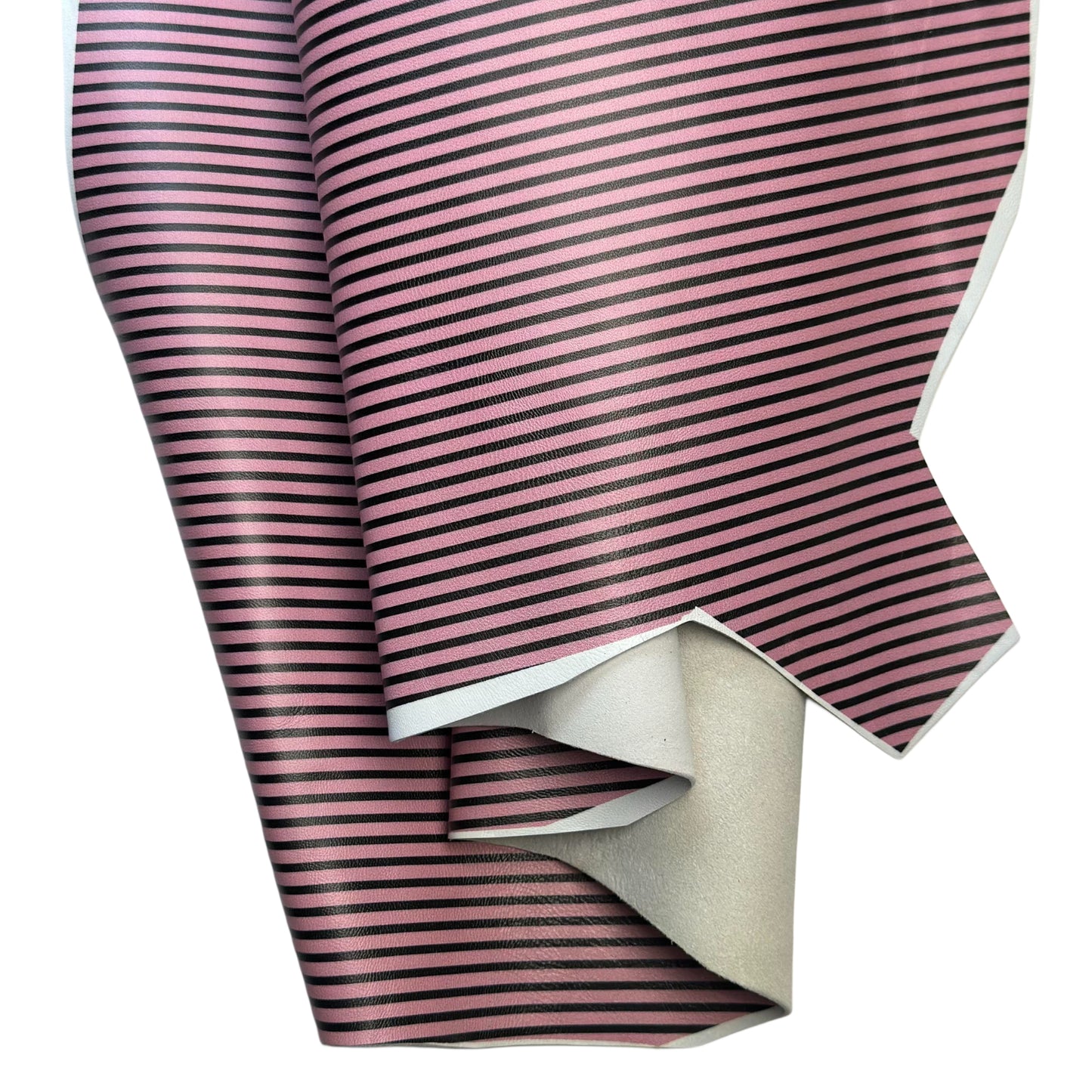 Pink Lambskin Leather With Black Lines 1.2mm//3oz PINK STRIPES 1631