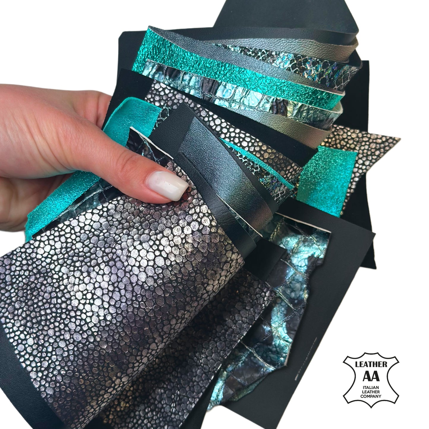 Galaxy Shine Lambskin Scrap 80g / 200g  Pack 0.4–1.2mm//1-3oz
